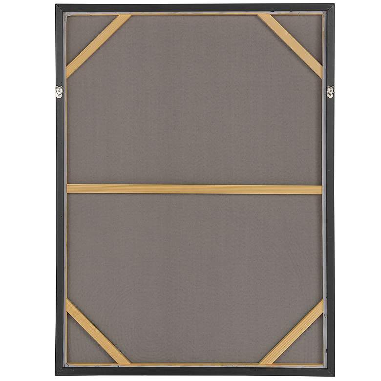 Image 4 30" x 39" Abstract Black & Ivory Hand Painted Canvas Wall Art more views