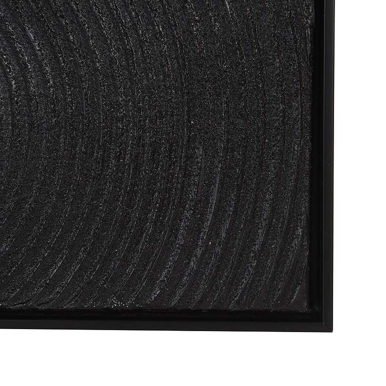 Image 6 30" x 39" Abstract Black & Ivory Hand Painted Canvas Wall Art more views