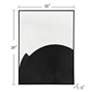 7_30" x 39" Abstract Black & Ivory Hand Painted Canvas Wall Art more views