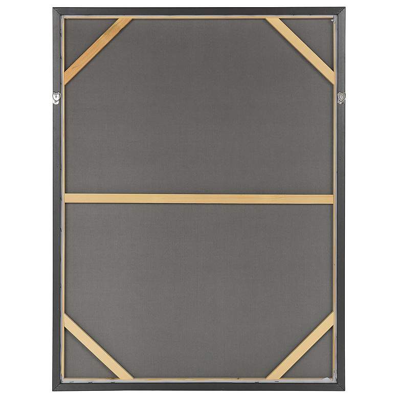 Image 4 30" x 39" Abstract Black Frame Ivory & Grey Hand Painted Canv more views