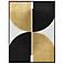 30" x 39" Abstract Black, Gold & White Hand Painted Canvas Wa