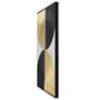 3_30" x 39" Abstract Black, Gold & White Hand Painted Canvas Wa more views