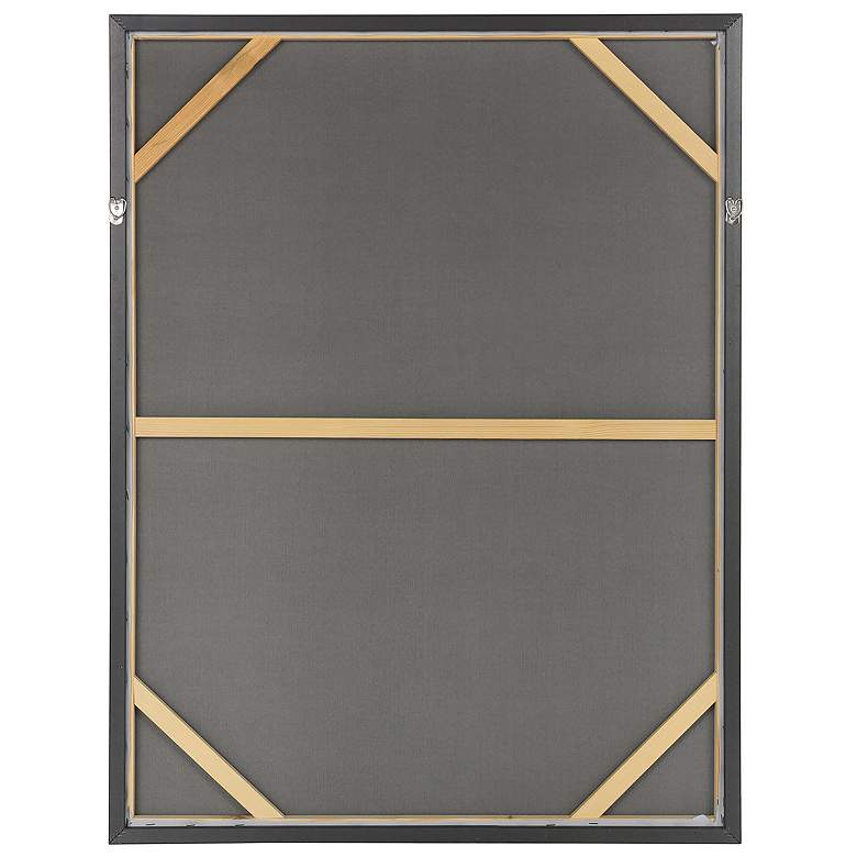 Image 4 30" x 39" Abstract Black, Gold & White Hand Painted Canvas Wa more views