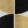 5_30" x 39" Abstract Black, Gold & White Hand Painted Canvas Wa more views