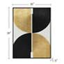 7_30" x 39" Abstract Black, Gold & White Hand Painted Canvas Wa more views