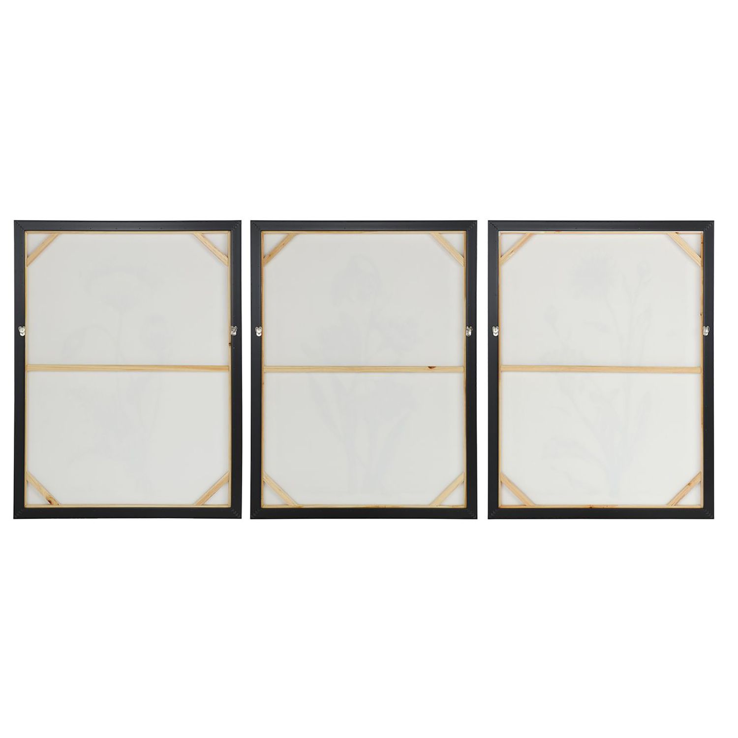 Thumbnail4 of 30" x 39" Flowers Black and Beige Hand Painted Canvas Wall Art more views