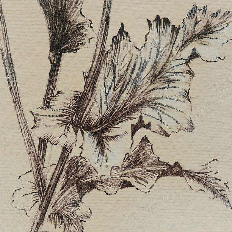 Image 6 30" x 39" Flowers Black and Beige Hand Painted Canvas Wall Art more views