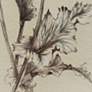 6_30" x 39" Flowers Black and Beige Hand Painted Canvas Wall Art more views