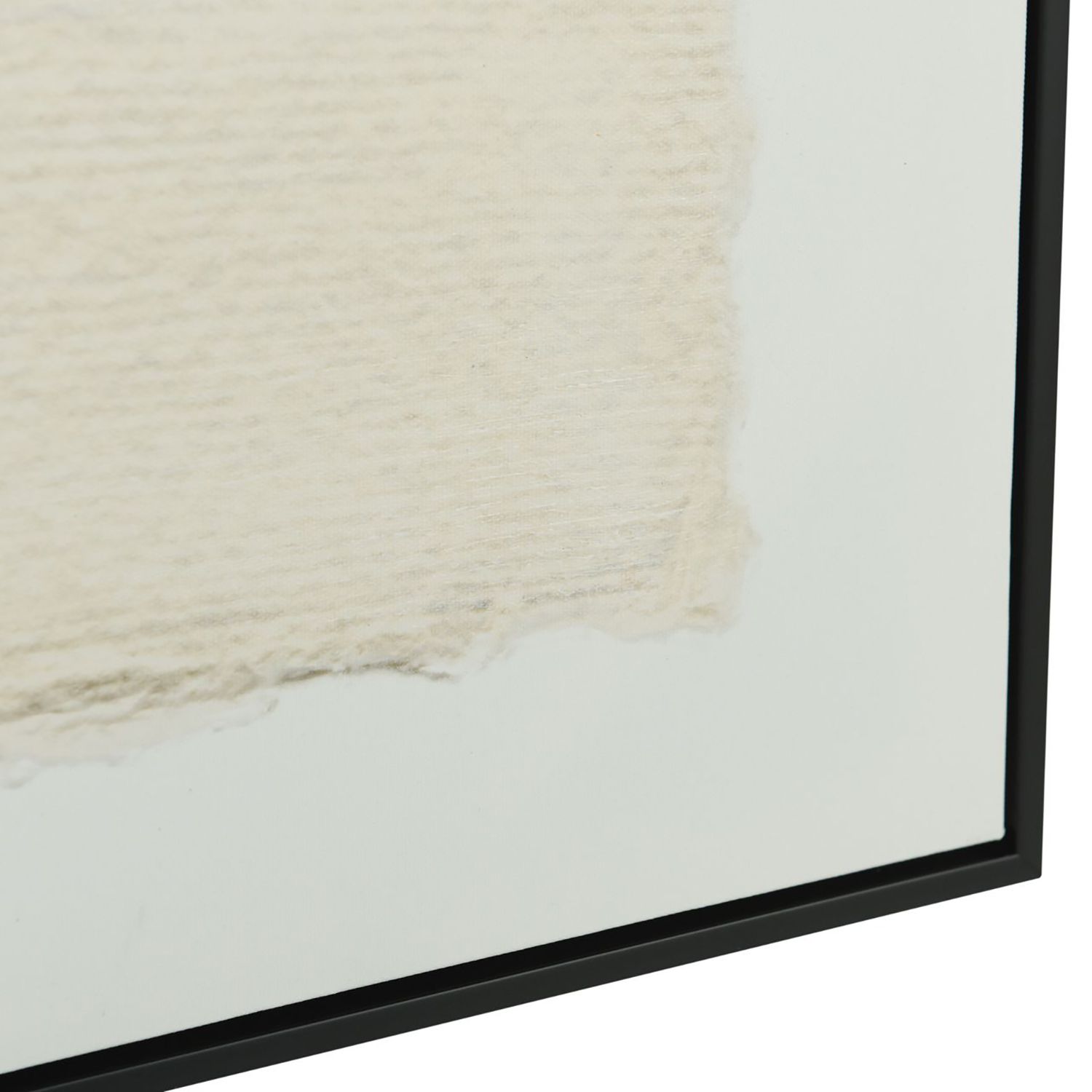 30" x 39" Flowers Black and Beige Hand Painted Canvas Wall Art