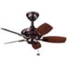 30" Kichler Canfield Bronze Damp Rated Ceiling Fan with Pull Chain