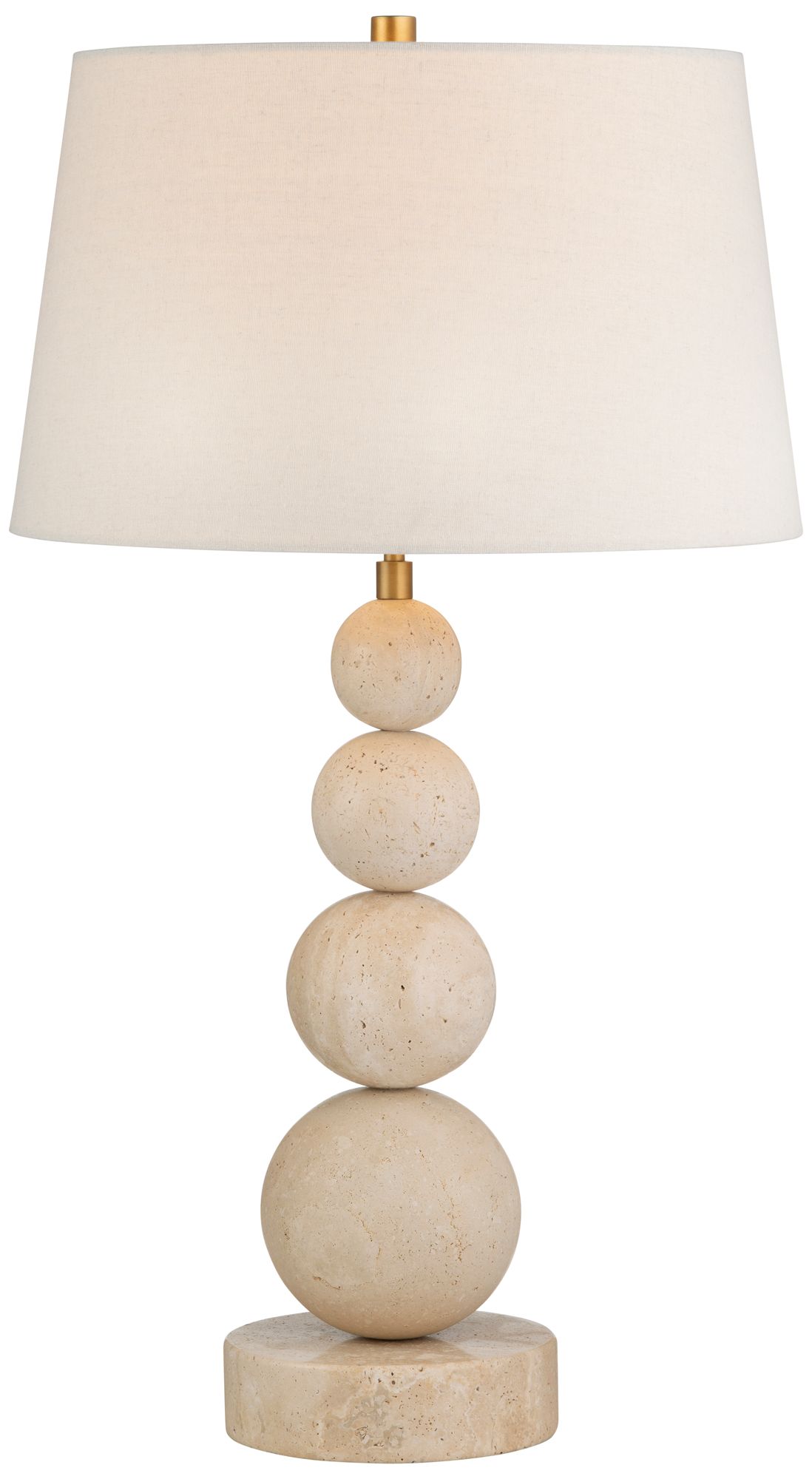 Image 3 30" Stone Table Lamp with Linen Shade more views