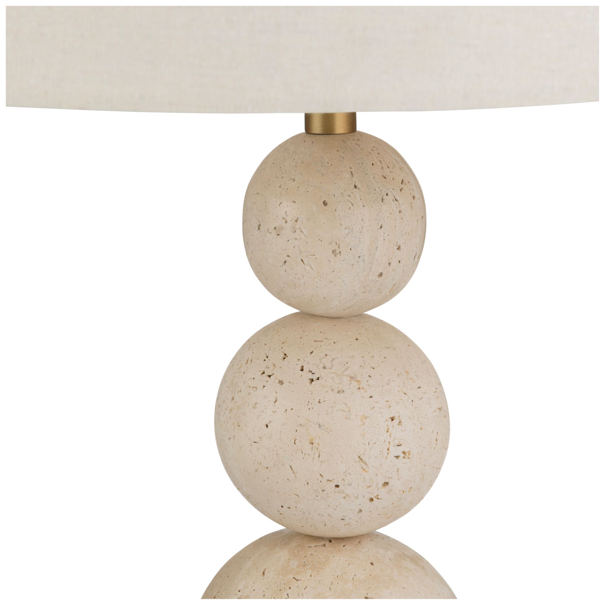 Image 4 30" Stone Table Lamp with Linen Shade more views
