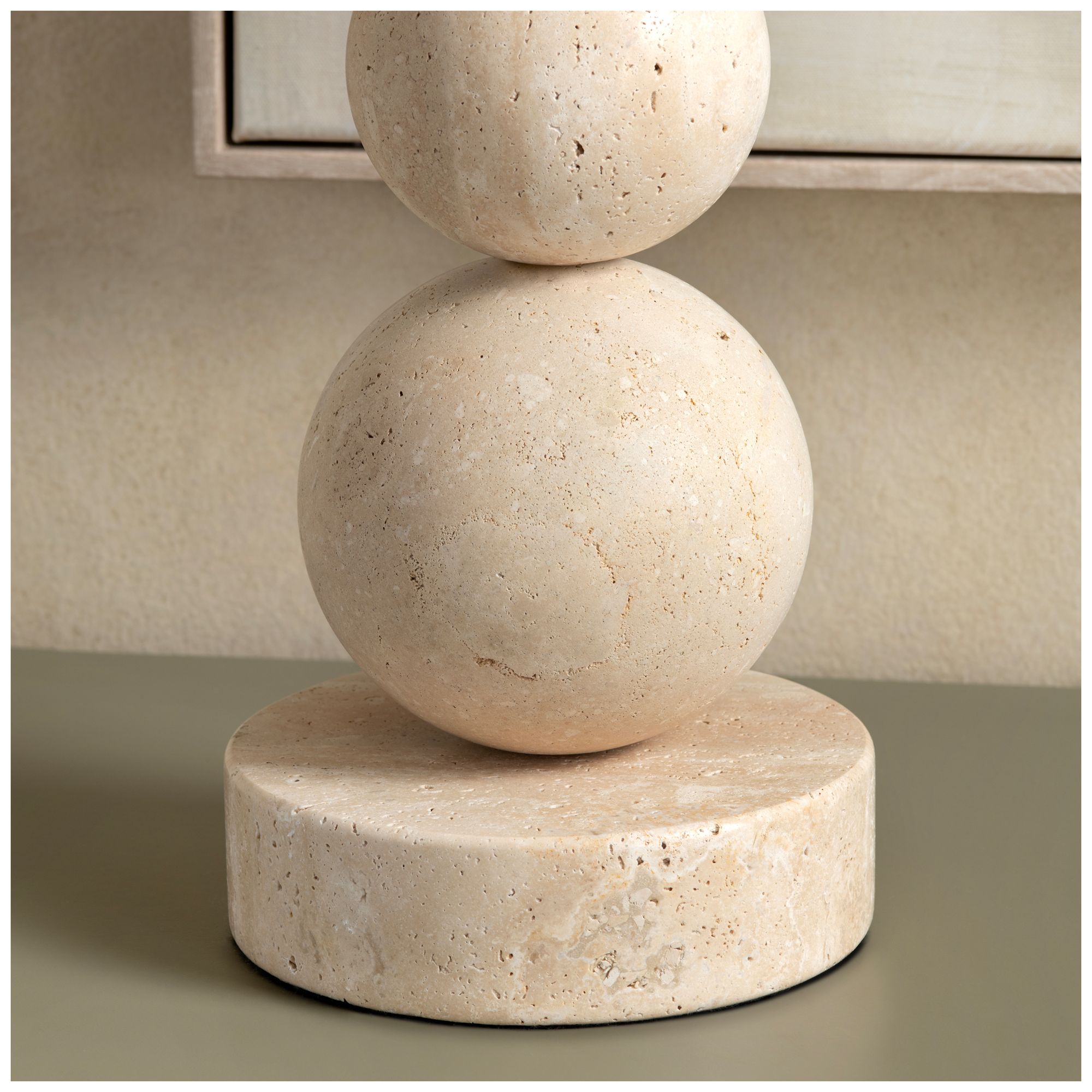 Image 5 30" Stone Table Lamp with Linen Shade more views