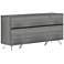 300 Collection 63" Wide Gray and Black Wood Credenza