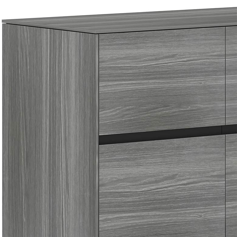 300 Collection 63&quot; Wide Gray and Black Wood Credenza more views