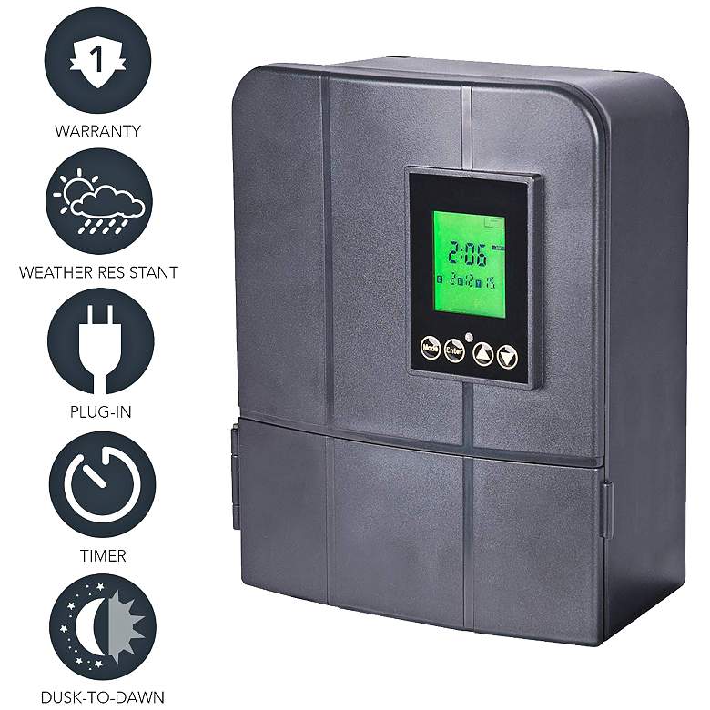 Image 3 300 Watt Plug-In Low Voltage Landscape Transformer with Photocell and Timer more views