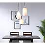 1_Gene 17 1/4"W Chrome Multi-Light Pendant with White Glass in scene