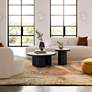 1_TOV Nautilus 35 3/4" Wide Silver Mirrored Top Modern Coffee Table in scene