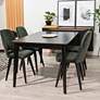 Tudor 53 1/4" Wide Matte Black Wood Rectangular Dining Table in scene