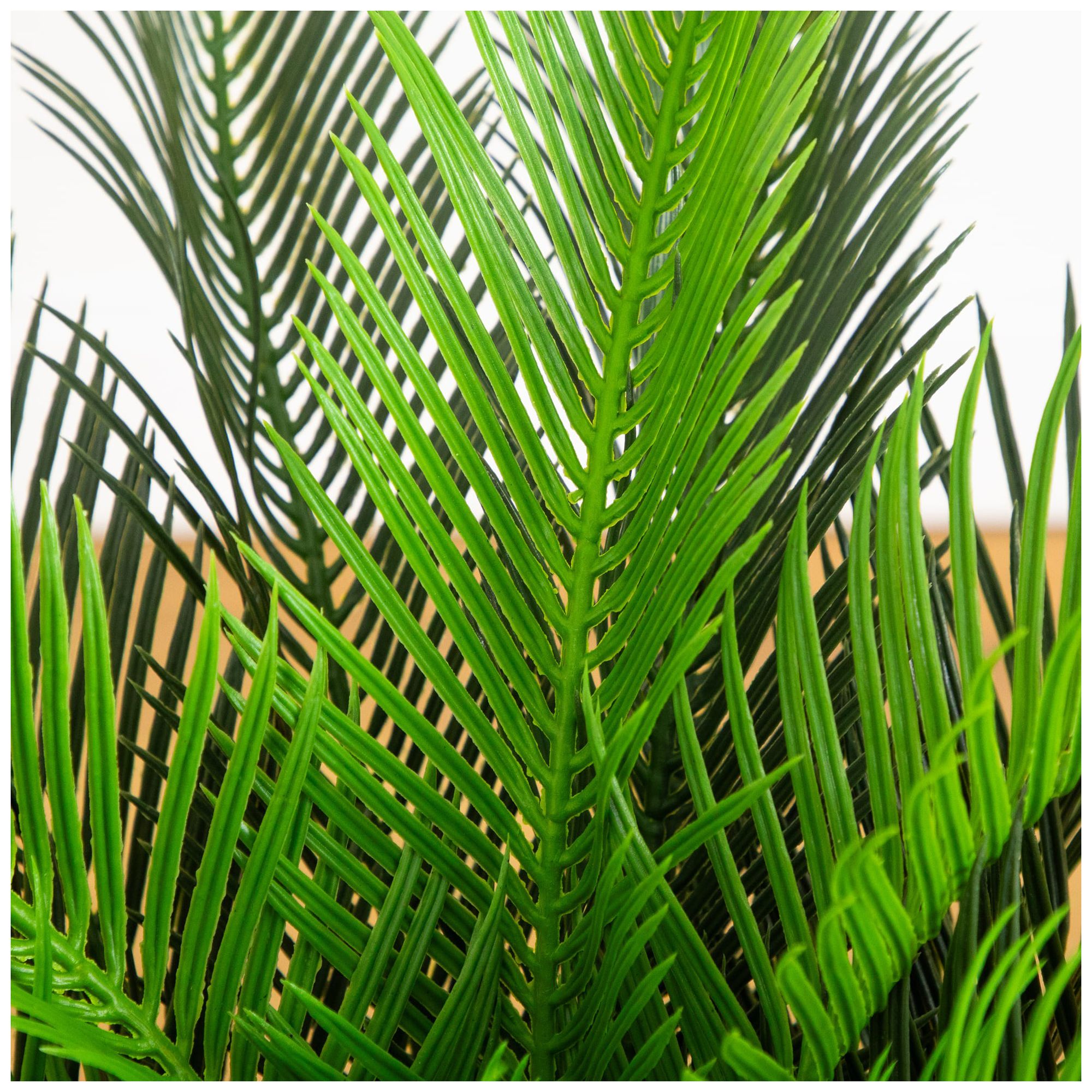 Thumbnail4 of 30in. UV Resistant Artificial Cycas Palm Tree in White Decorative Planter more views