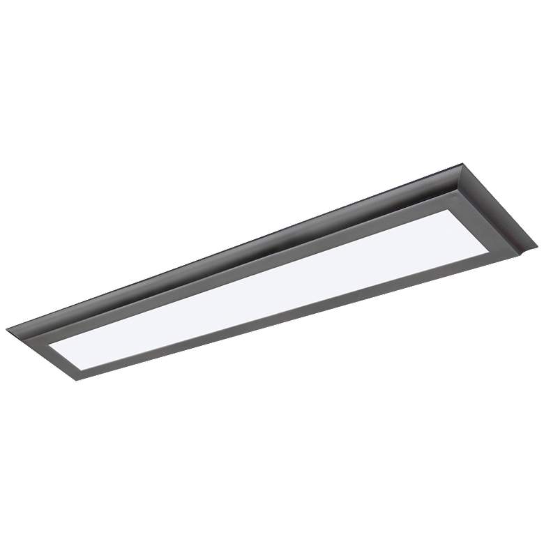 Image 1 30W; 7 in.; x 38 in.; Surface Mount LED Fixture; 3000K; Gun Metal Finish