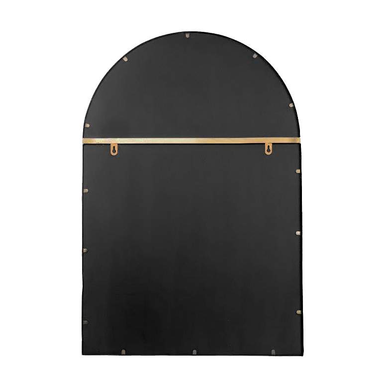 Image 7 31.5-in W x 47.25-in H Metal Windowpane Wall Mirror in Brass more views