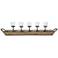 31.5" 5 Tea Light Natural Candle Holder