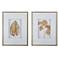 31.5" x 23.6" Gold Rectangular Framed Botanical Wall Art - Set of