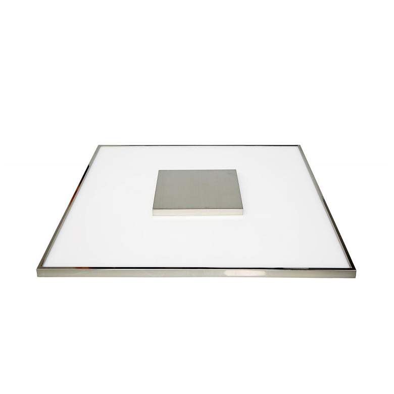 Image 1 31.5 watt; 17" Flush Mount LED Fixture; Square Shape; Brushed Nickel F