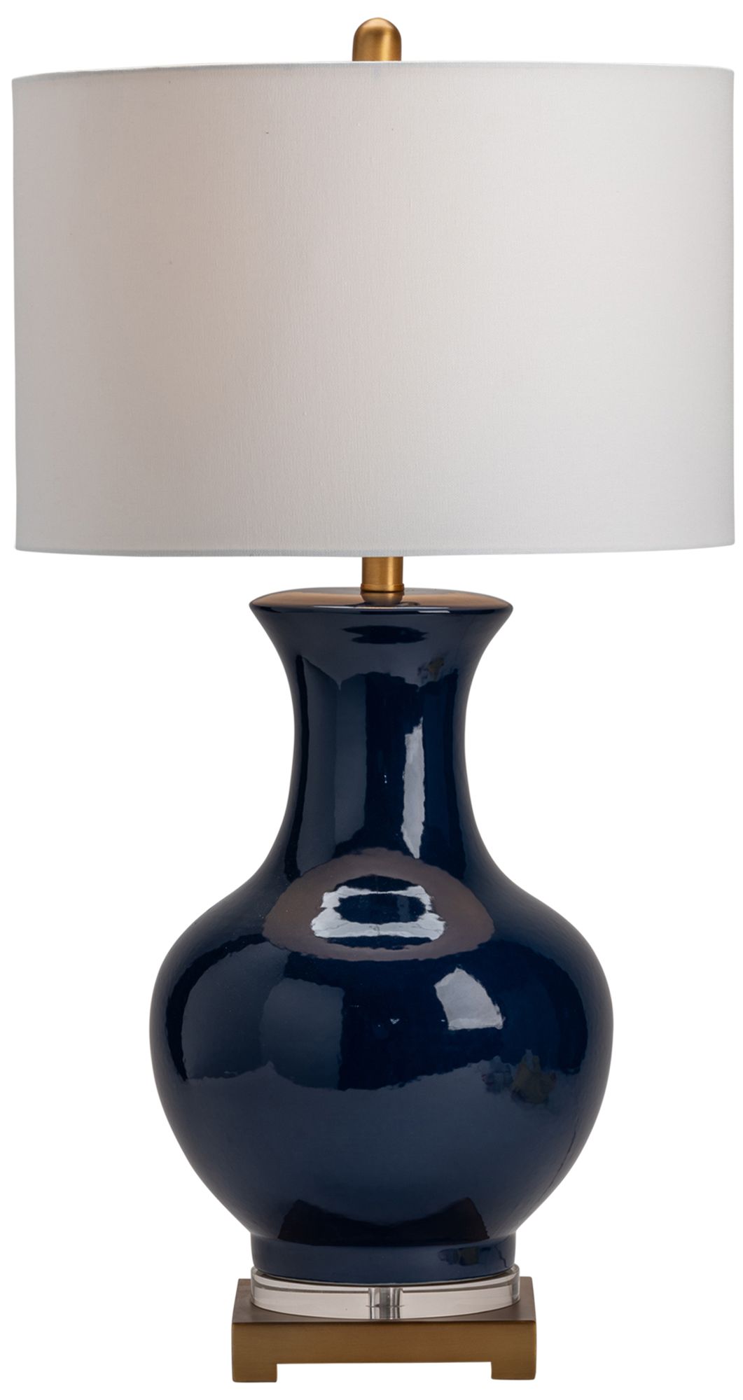 Image 3 31.75"H Ceramic Table Lamp with Linen Sh more views