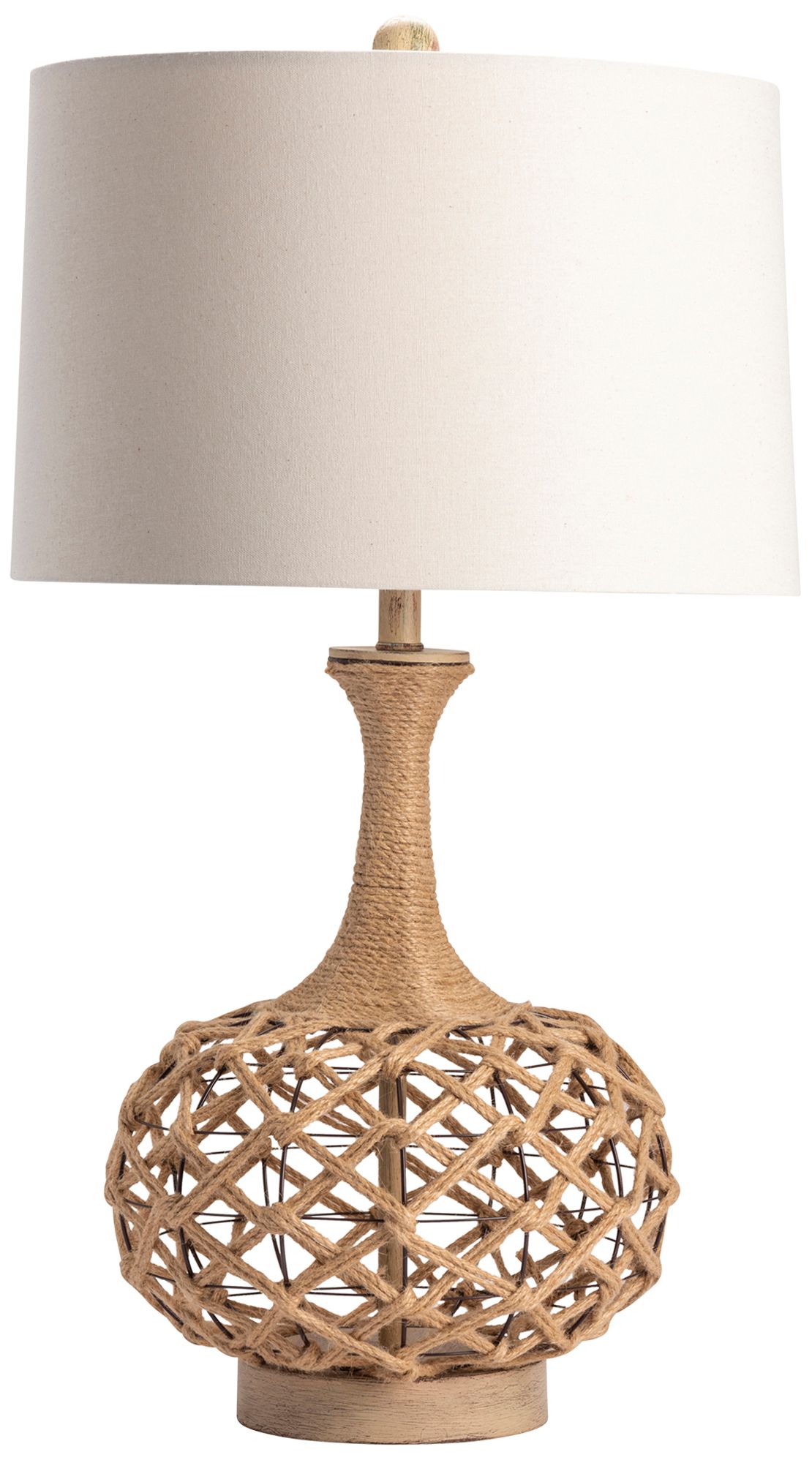 Image 2 31.75"H Rope Table Lamp with Linen Shade more views