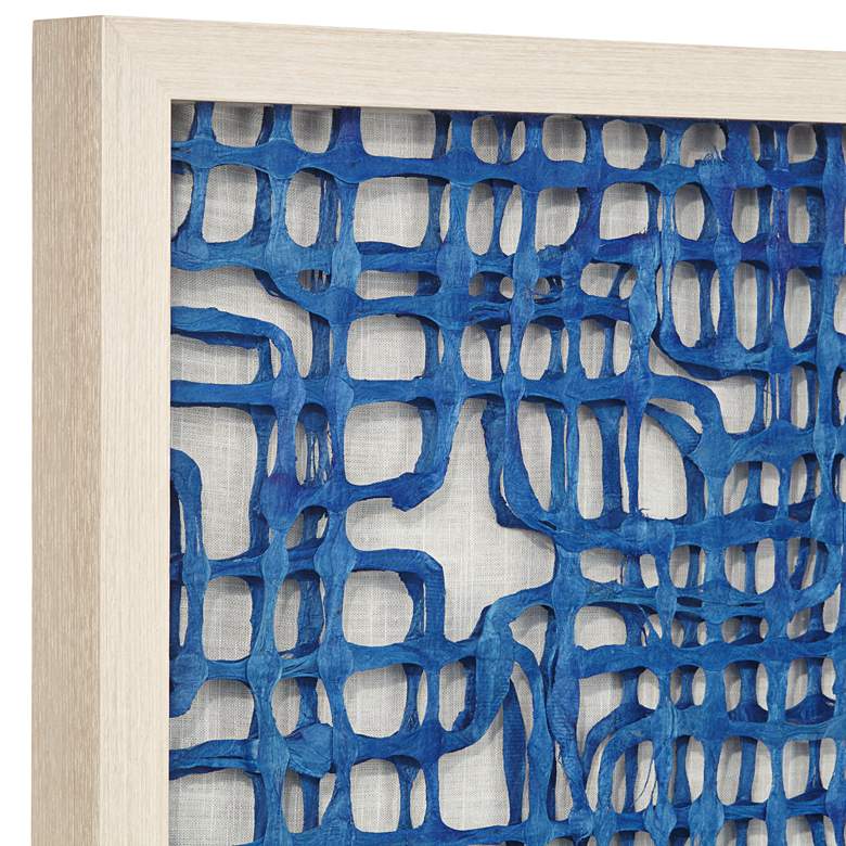 Image 3 31 1/2" Amaze Blue Square Framed Wall Art more views