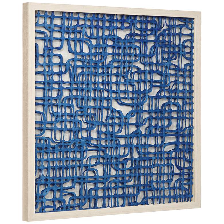 Image 6 31 1/2" Amaze Blue Square Framed Wall Art more views