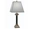 31" H Antique Nickel & Matte Black Ionic Capital Table Lamp