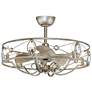 2_31" Maxim Solitaire Silver Crystal LED Fandelier Smart Ceiling Fan