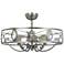 31" Maxim Solitaire Silver Crystal LED Fandelier Smart Ceiling Fan