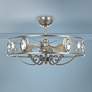 1_31" Maxim Solitaire Silver Crystal LED Fandelier Smart Ceiling Fan