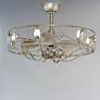 5_31" Maxim Solitaire Silver Crystal LED Fandelier Smart Ceiling Fan more views
