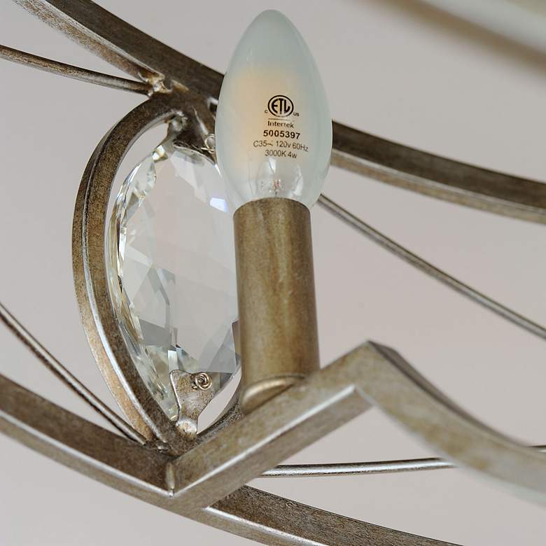 Image 6 31" Maxim Solitaire Silver Crystal LED Fandelier Smart Ceiling Fan more views
