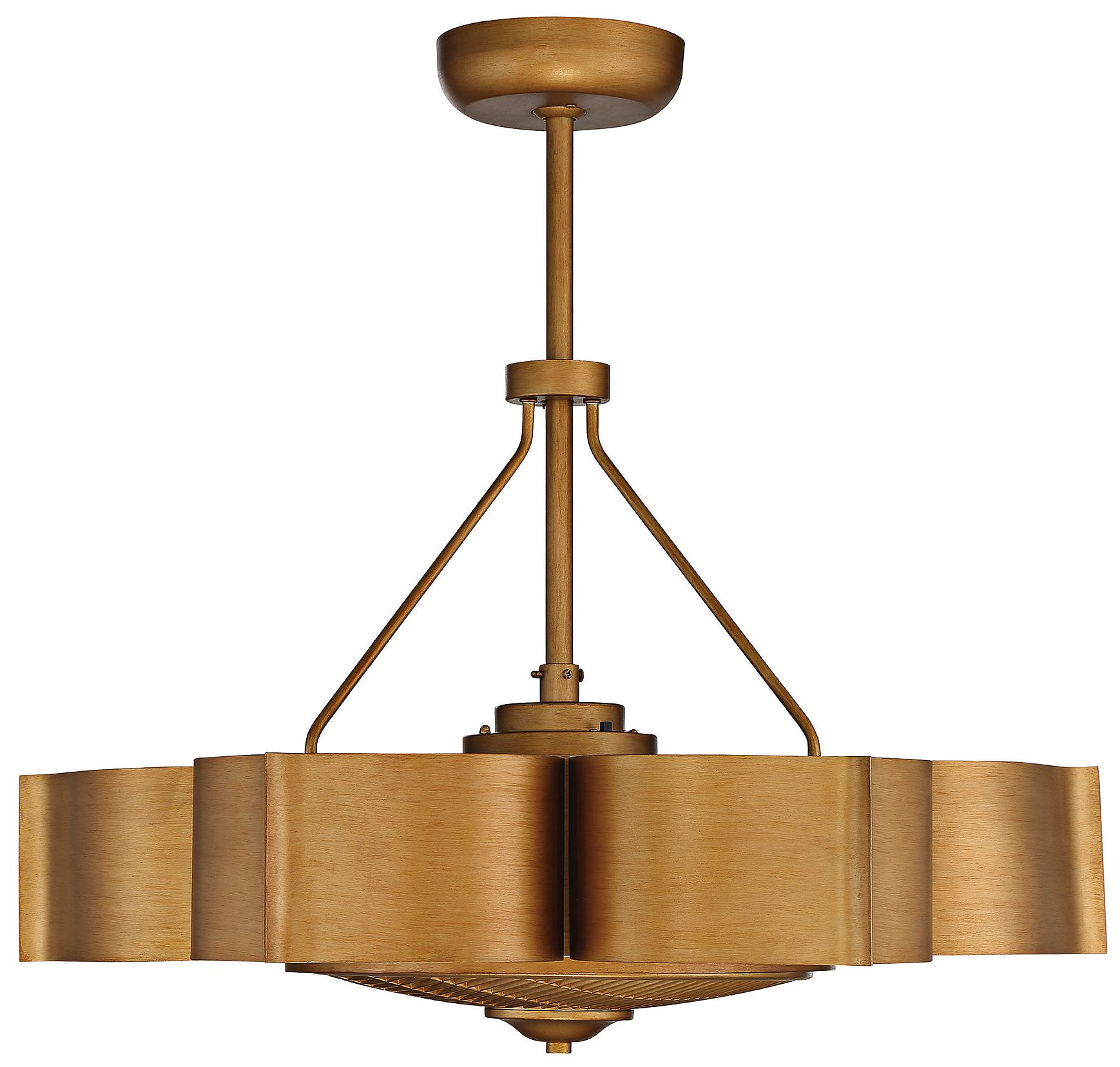 31" Savoy House Stockholm 6-Light Gold Patina Fan D'Lier in scene