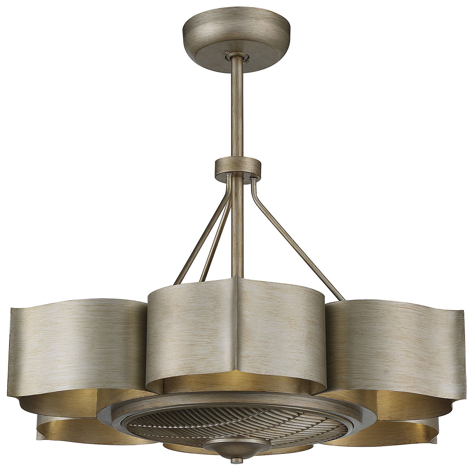 Image 6 31" Savoy House Stockholm 6-Light Silver Fan D'Lier (Fandelier) more views