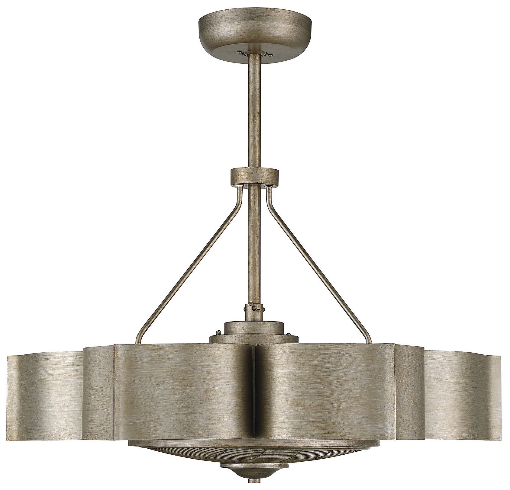 Image 7 31" Savoy House Stockholm 6-Light Silver Fan D'Lier (Fandelier) more views