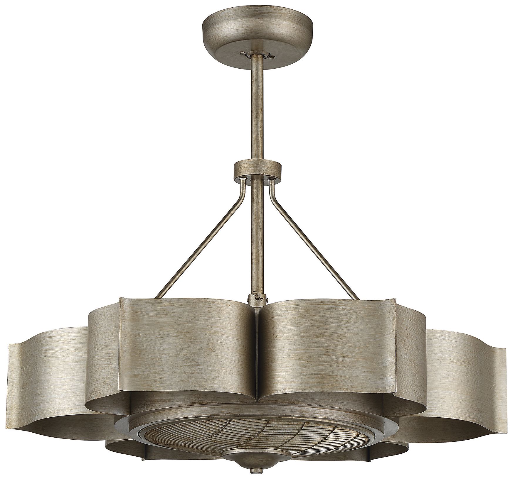 31" Savoy House Stockholm 6-Light Silver Fan D'Lier (Fandelier) in scene