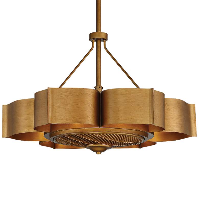 Image 3 31" Savoy House Stockholm Gold Patina 6-Light Fandelier
