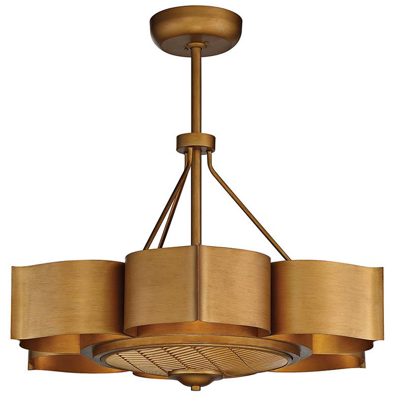 Image 6 31" Savoy House Stockholm Gold Patina 6-Light Fandelier more views