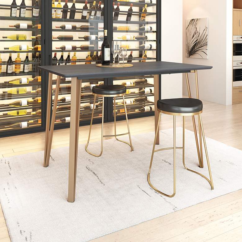 Image 1 Zuo Deus 55" Wide Gold Counter Table in scene