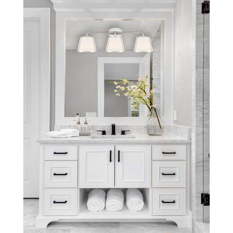 Image 1 Crystorama Fulton 23 1/4" Wide Polished Nickel 3-Light Bath Light in scene