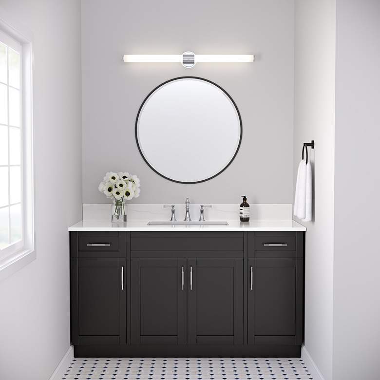 Image 1 Millennium Lighting Trumann 2 Light LED Vanity Fixture in Chrome in scene