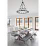 1_Capital Pearson 48" Wide Black Iron 24-Light Chandelier in scene