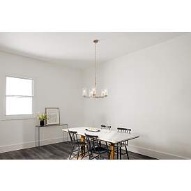 Image1 of Kichler Crosby 26 1/4"W Brushed Nickel 5-Light Chandelier in scene